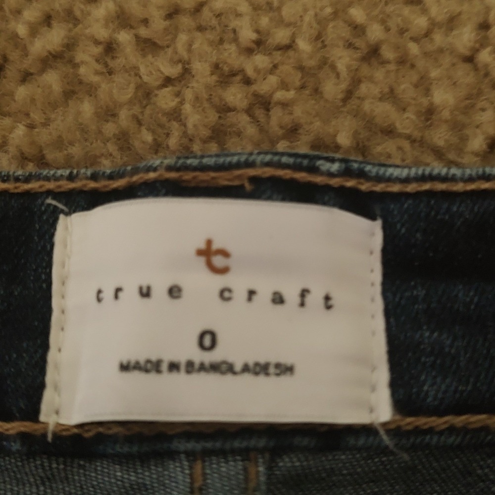 True Craft High Rise Skinny Jeans Womens 0 Dark Wash Blue New Denim Stretch - Picture 7 of 10